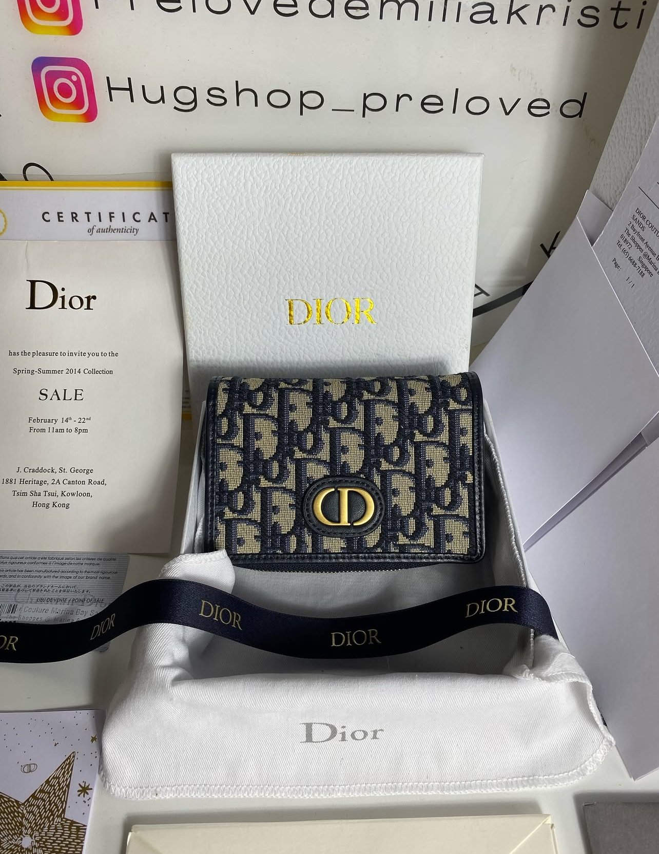 Fold Wallet Oblique Jacquard Leather Women’s   - foto 2