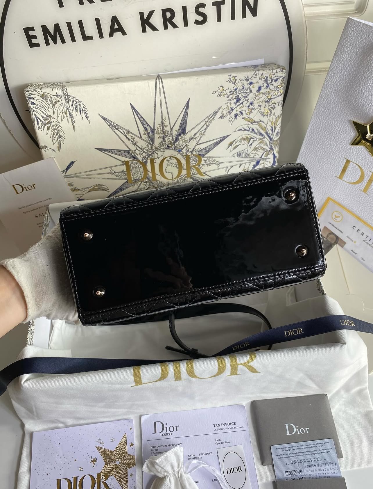 Lady Dior Patent Cannage Medium Black - foto 5