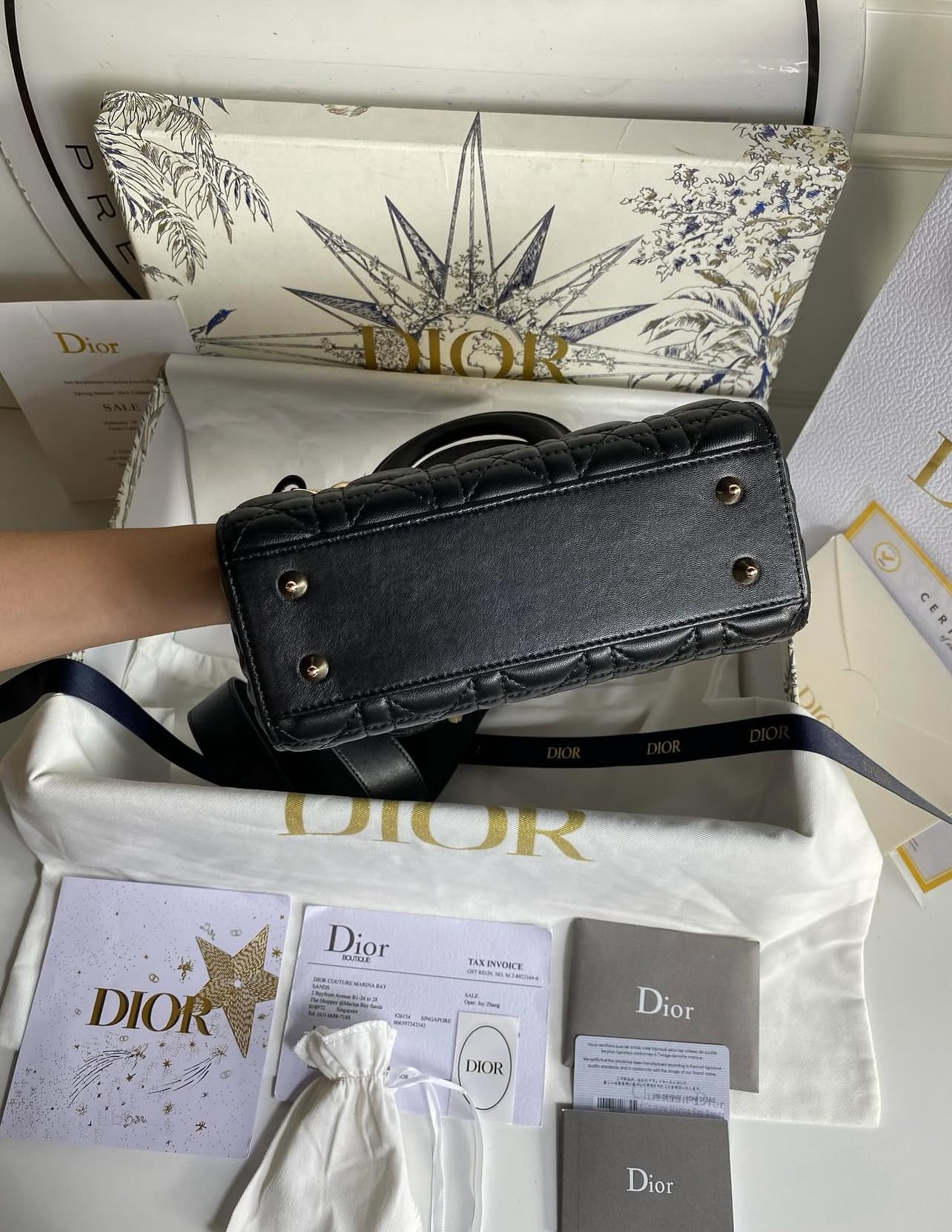 Lady D Small My ABC Cannage Lambskin Black - foto 5