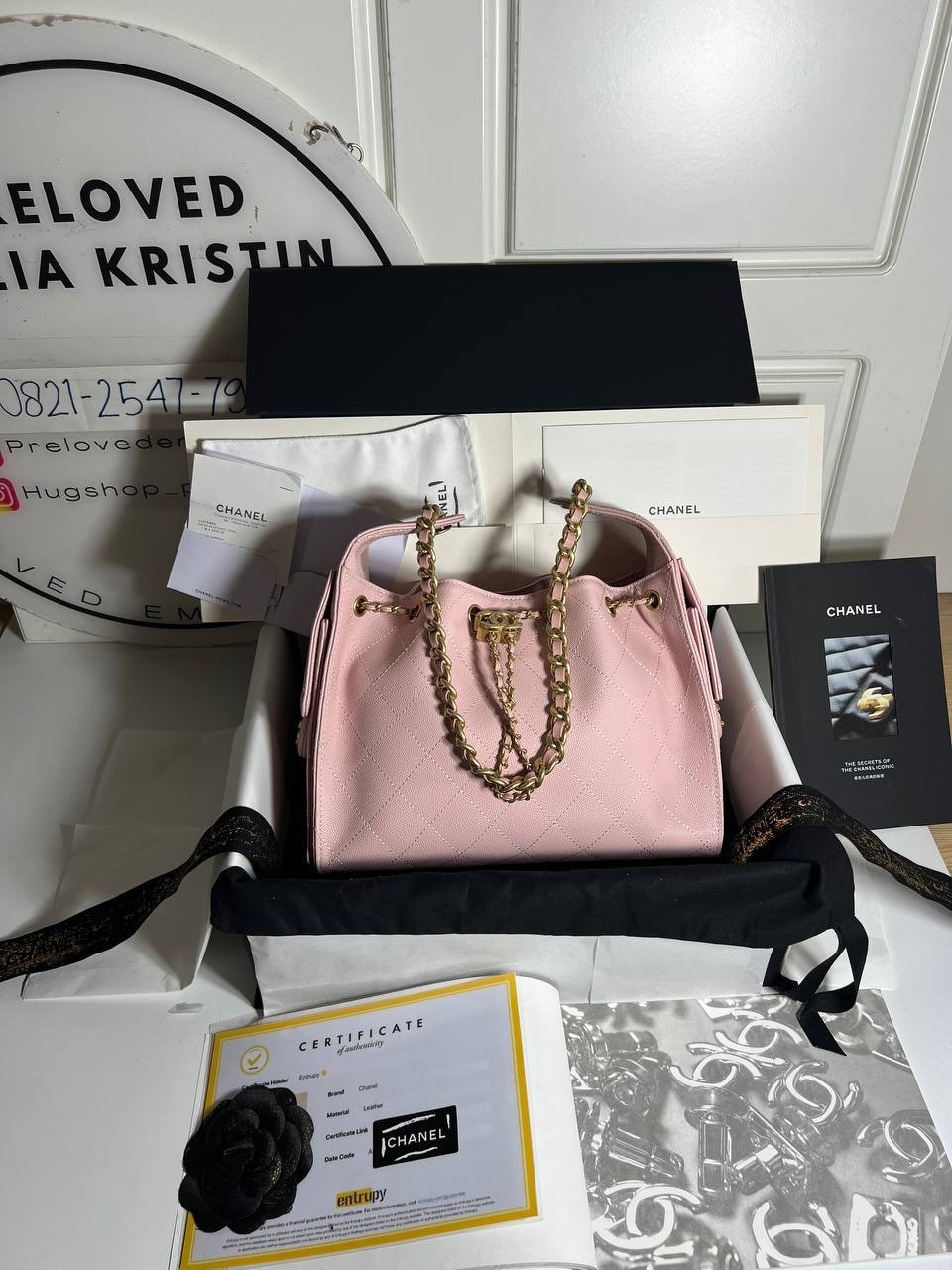 C25 Small Handbag Caviar Leather Pink Ghw