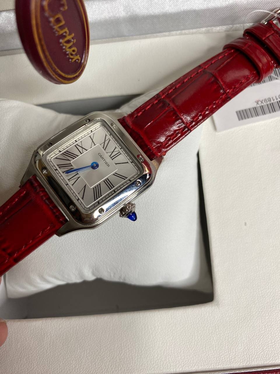 Santos Dumont Steel Croco Mbosed Croco Leather Strap - foto 6