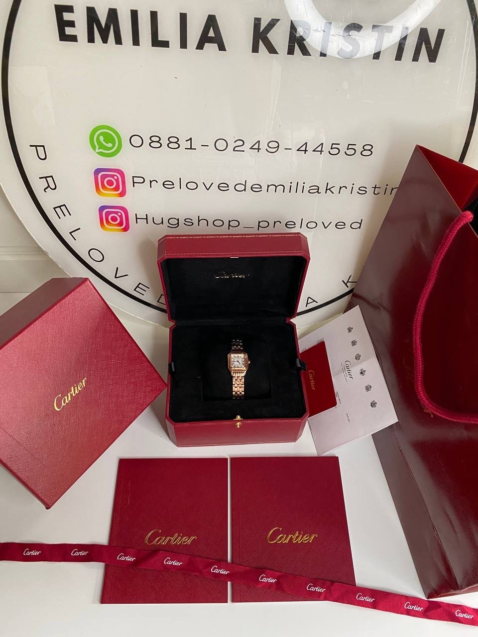 Panthère De Cartier Watch Small Rose Gold 