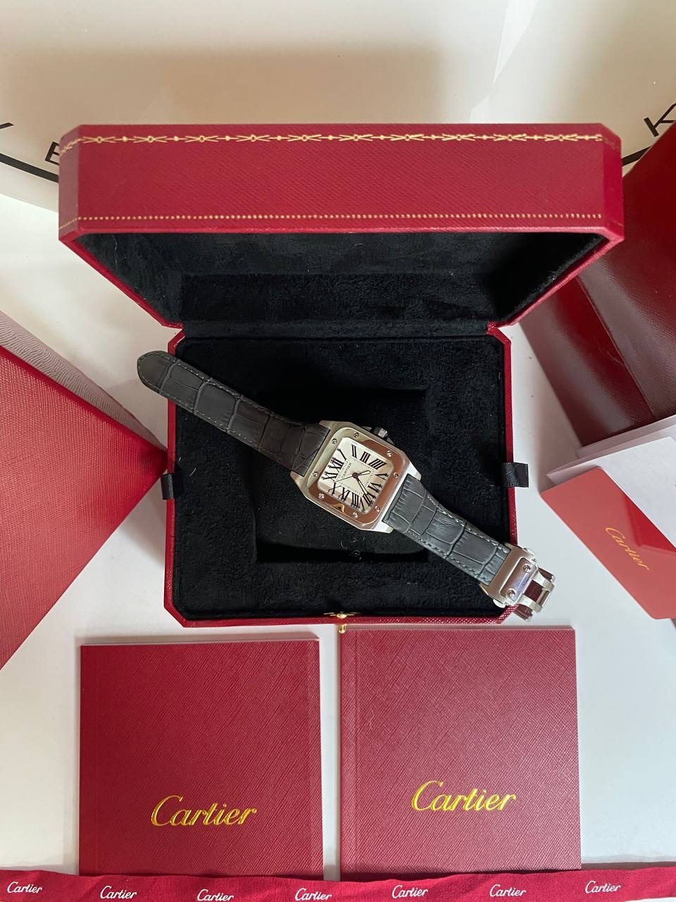 Santos 100 Large Grey Alligator Strap  - foto 3