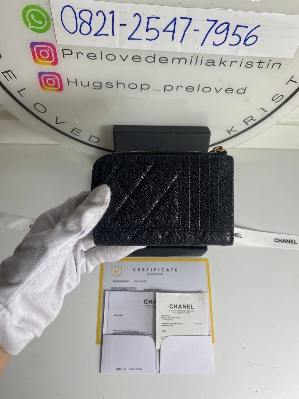 Caviar CC Zip Card Holder Black - foto 5